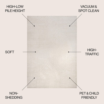 Skagen Minimalist Curve Geometric Area Rug